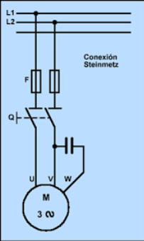 conexion motor trifasico en linea monofásica